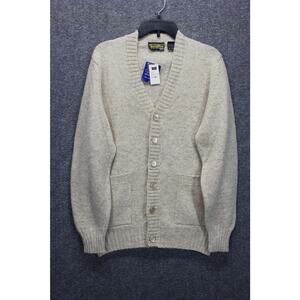 Vintage 70s Sears Sportswear Wool Cardigan Sweater Grandpa Mens XL Deadstock